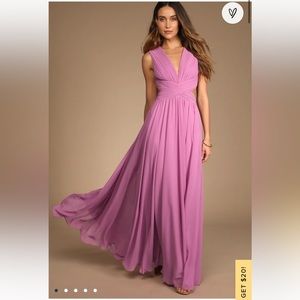 Lulus vivid imagination lilac cutout maxi dress size small